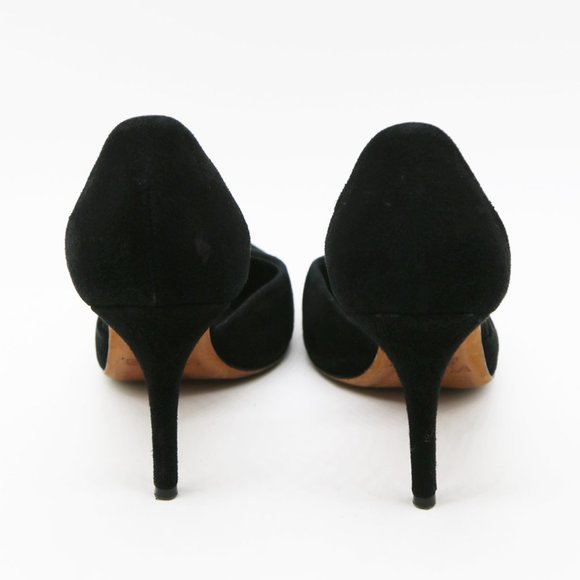 VINCE Suede Celeste D'Orsay Pumps in Black Size 8.5 Pointy Toe Slip On Heel $350 - Picture 4 of 16